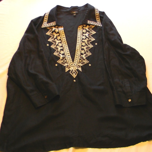 Talbots Woman Gauze Tunic - Picture 2 of 2